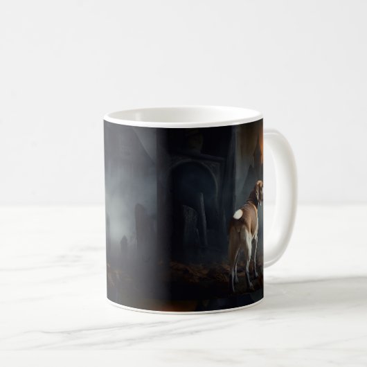 Beagle Halloween Beängstigend Kaffeetasse (VorderseiteRechts)