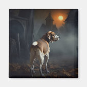 Beagle Halloween Beängstigend Magnet (Vorne)