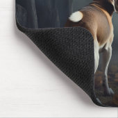 Beagle Halloween Beängstigend Mousepad (Ecke)