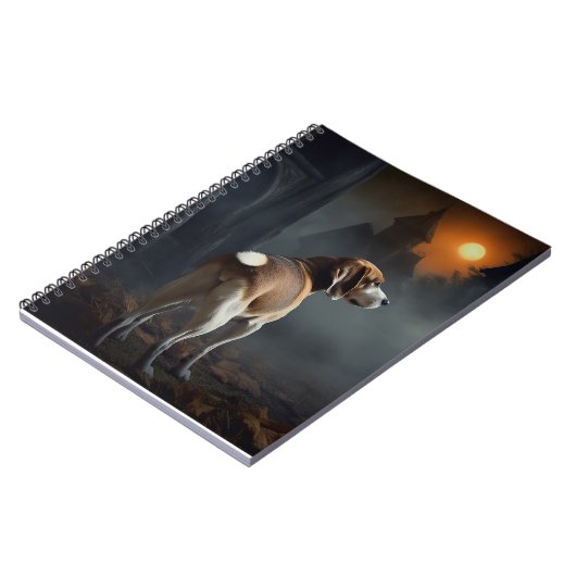 Beagle Halloween Beängstigend Notizblock (Linke Seite)