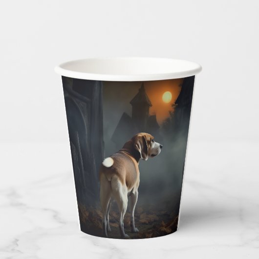 Beagle Halloween Beängstigend Pappbecher (Vorderseite)