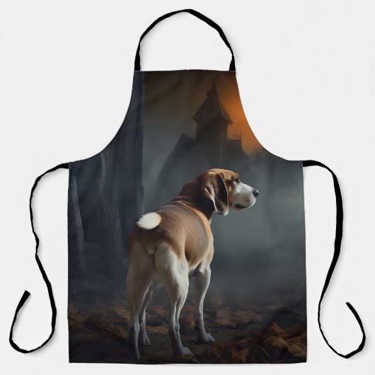 Beagle Halloween Beängstigend Schürze (Vorderseite)