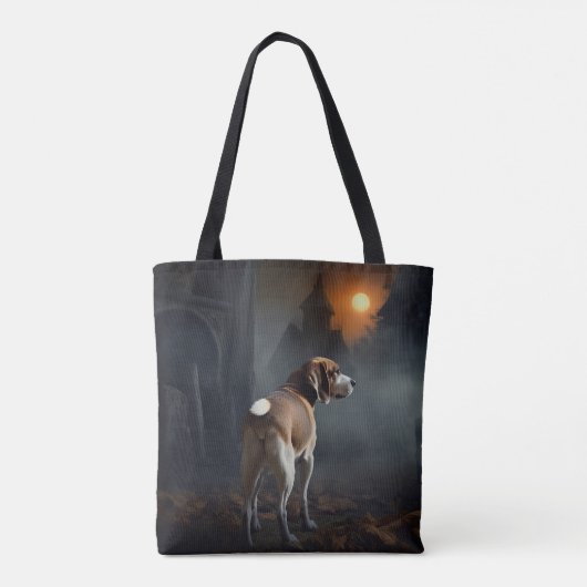 Beagle Halloween Beängstigend Tasche (Rückseite)