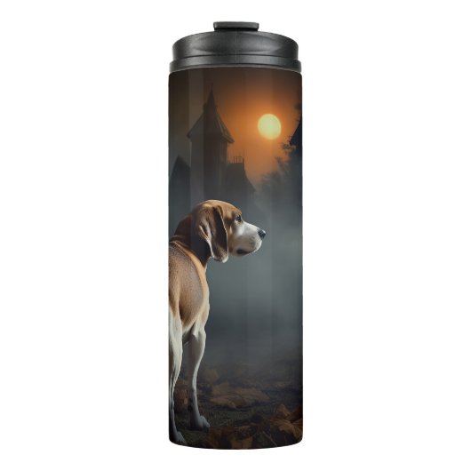 Beagle Halloween Beängstigend Thermosbecher (Vorderseite)