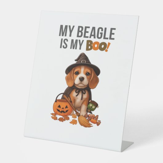 Beagle Halloween Costume  My Beagle is My Boo Dog  Sockelschild (Vorderseite)
