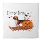 Beagle Halloween Fliese (Vorderseite)