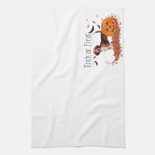 Beagle Halloween Geschirrtuch (Vertikal)