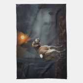 Beagle Halloween Gruselig Geschirrtuch (Vertikal)