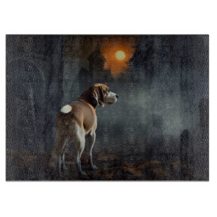 Beagle Halloween Gruselig Schneidebrett