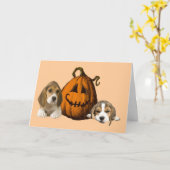 Beagle-Halloween-Gruß-Karte Karte (Gelbe Blume)