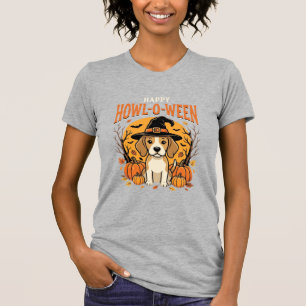 Beagle Halloween Heul-O-Ween Hund Kürbis Design_1 T-Shirt