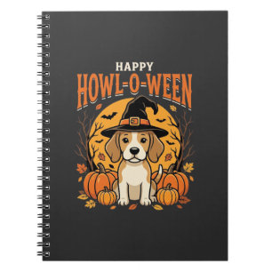 Beagle Halloween Howl-O-Ween Hund Kürbis Design_1 Notizblock