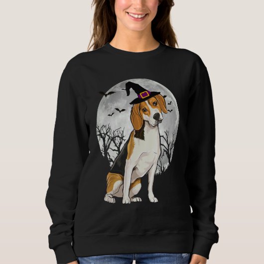 Beagle Halloween-Hut Sweatshirt (Vorderseite)