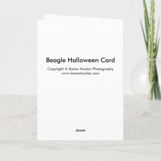 Beagle Halloween Karte (Rückseite)