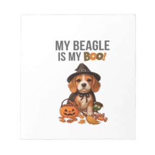 Beagle Halloween-Kostüm Mein Beagle ist mein Boo- Notizblock
