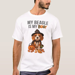 Beagle Halloween-Kostüm Mein Beagle ist mein Boo- T-Shirt