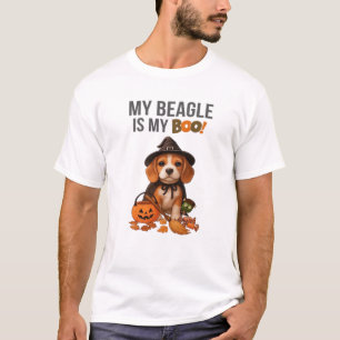Beagle Halloween-Kostüm Mein Beagle ist mein Boo- T-Shirt