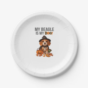 Beagle Halloween Kostüm Mein Beagle ist mein Boots Pappteller