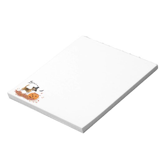 Beagle Halloween Notizblock (Rotiert)