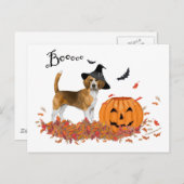 Beagle Halloween Postkarte (Vorne/Hinten)