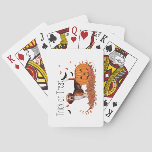 Beagle Halloween Spielkarten (Rückseite)
