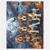 Beagle Halloween Spooky Fleecedecke (Vorderseite)