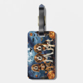 Beagle Halloween Spooky Gepäckanhänger (Rückseite vertikal)