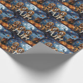 Beagle Halloween Spooky Geschenkpapier (Ecke)