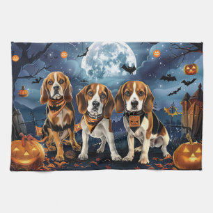Beagle Halloween Spooky Geschirrtuch
