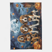 Beagle Halloween Spooky Geschirrtuch (Vertikal)
