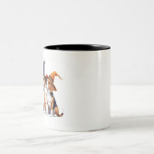 Beagle Halloween Spooky Hund Halloween-Kostüm Zweifarbige Tasse (Mittel)