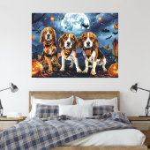 Beagle Halloween Spooky Leinwanddruck (Insitu (Schlafzimmer))
