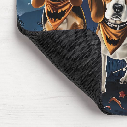 Beagle Halloween Spooky Mousepad (Ecke)