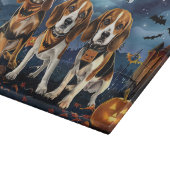 Beagle Halloween Spooky Schneidebrett (Ecke)