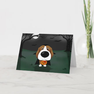 Beagle Halloween Vampire Karte