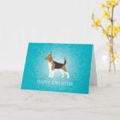 Beagle Happy Birthday Design Karte (Gelbe Blume)