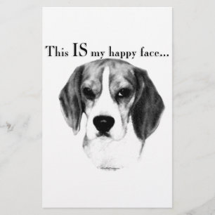 Beagle Happy Face; Happy Beagle; Grumpy Beagle Briefpapier