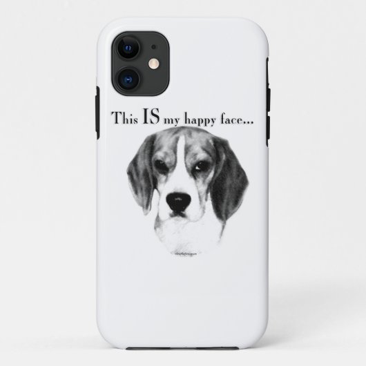 Beagle Happy Face; Happy Beagle; Grumpy Beagle Case-Mate iPhone Hülle (Rückseite)