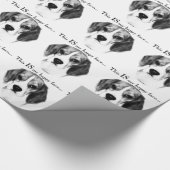 Beagle Happy Face; Happy Beagle; Grumpy Beagle Geschenkpapier (Ecke)