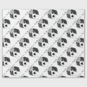 Beagle Happy Face; Happy Beagle; Grumpy Beagle Geschenkpapier (Flach)