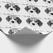 Beagle Happy Face; Happy Beagle; Grumpy Beagle Geschenkpapier (Ecke)