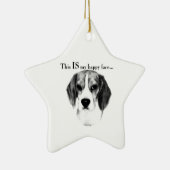 Beagle Happy Face; Happy Beagle; Grumpy Beagle Keramik Ornament (Rechts)