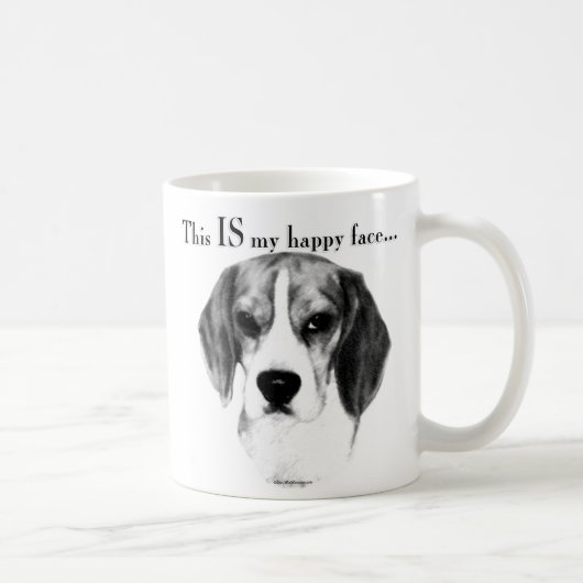 Beagle Happy Face Kaffeetasse (Rechts)
