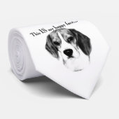 Beagle Happy Face Krawatte (Gerollt)