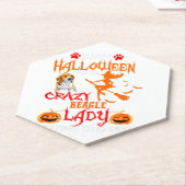Beagle Happy Halloween Crazy Beagle Lady Untersetzer (angewinkelt)