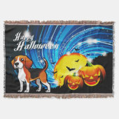 Beagle Happy Halloween Decke (Vorderseite)