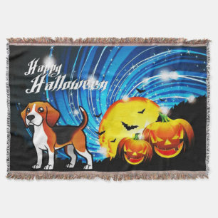 Beagle Happy Halloween Decke