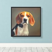 Beagle-Harrier Dog Leinwanddruck (Insitu (Holzboden))