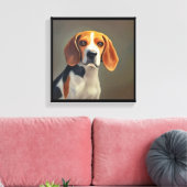 Beagle-Harrier Dog Leinwanddruck (Insitu (Wohnzimmer))