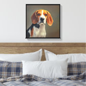 Beagle-Harrier Dog Leinwanddruck (Insitu (Schlafzimmer))